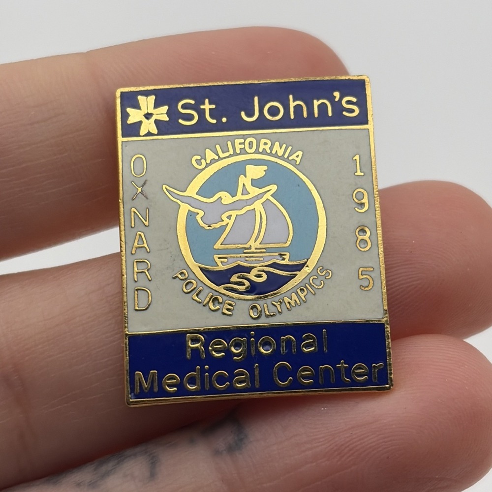 1985 Oxnard California Police Olympics St. John’s Regional Medical Lapel Hat Pin